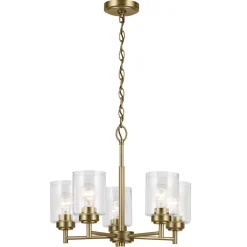 Discount Elstead Kronleuchter Metall Glas 50,2 cm breit H: max. 144,4 cm