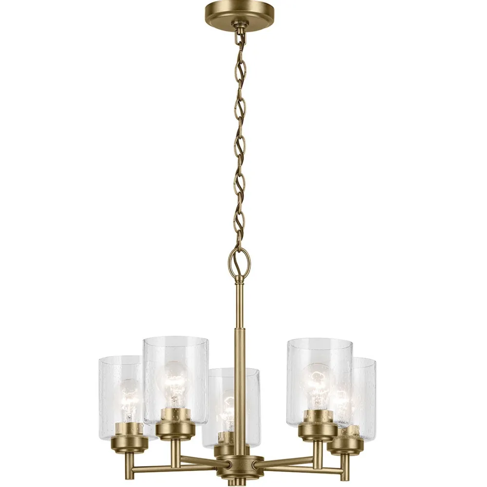 Discount Elstead Kronleuchter Metall Glas 50,2 cm breit H: max. 144,4 cm