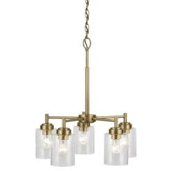 Discount Elstead Kronleuchter Metall Glas 50,2 cm breit H: max. 144,4 cm