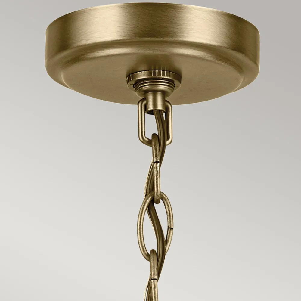 Discount Elstead Kronleuchter Metall Glas 50,2 cm breit H: max. 144,4 cm