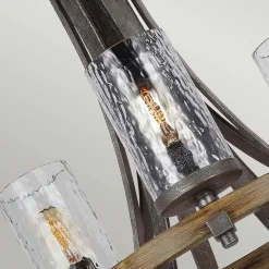 Elstead Kronleuchter Metall Glas E27 Ø 82,9 cm groß Rustikal* Wohnzimmerlampen|Esszimmer Lampen