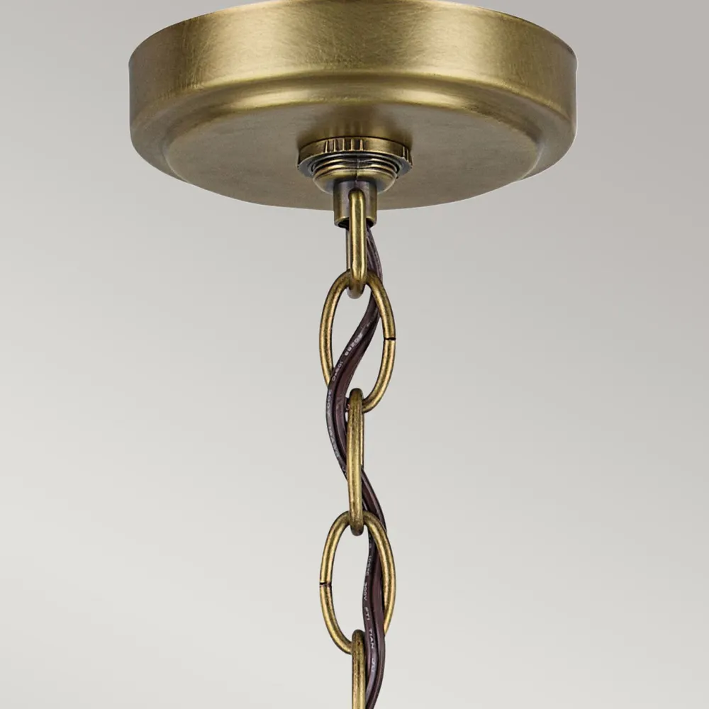 Elstead Kronleuchter Metall Glas B: 66 cm H: max. 145,2 cm 6x E27* Hängelampen|Wohnzimmerlampen