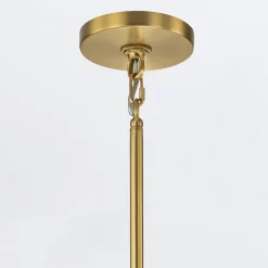 Outlet Elstead Kronleuchter Metall Glas E14 B: 106,7 cm in Messing antik Weiß