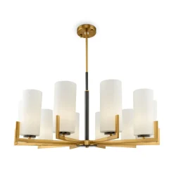 Best Maytoni Kronleuchter Metall Glas E27 86 cm breit Modern KAYA