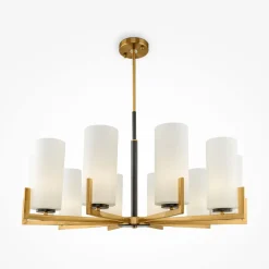 Best Maytoni Kronleuchter Metall Glas E27 86 cm breit Modern KAYA