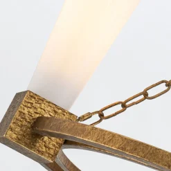 Hot Elstead Kronleuchter Metall Glas 83,8 cm breit H: max. 205,7 cm Ring