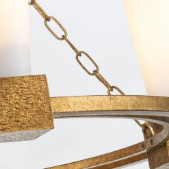 Hot Elstead Kronleuchter Metall Glas 83,8 cm breit H: max. 205,7 cm Ring