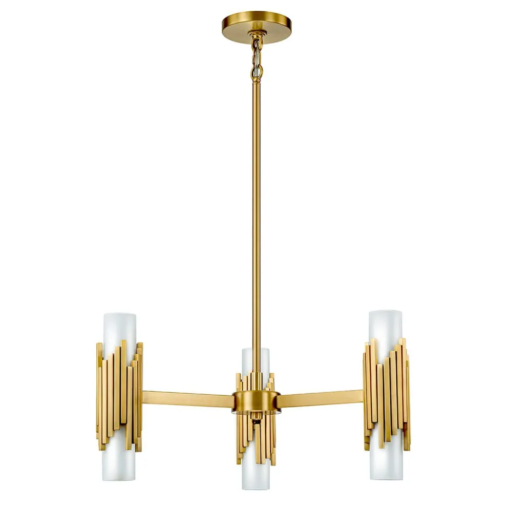 Elstead Kronleuchter Metall Glas B: 66 cm H: max. 141,4 cm 6x E14* Hängelampen|Wohnzimmerlampen