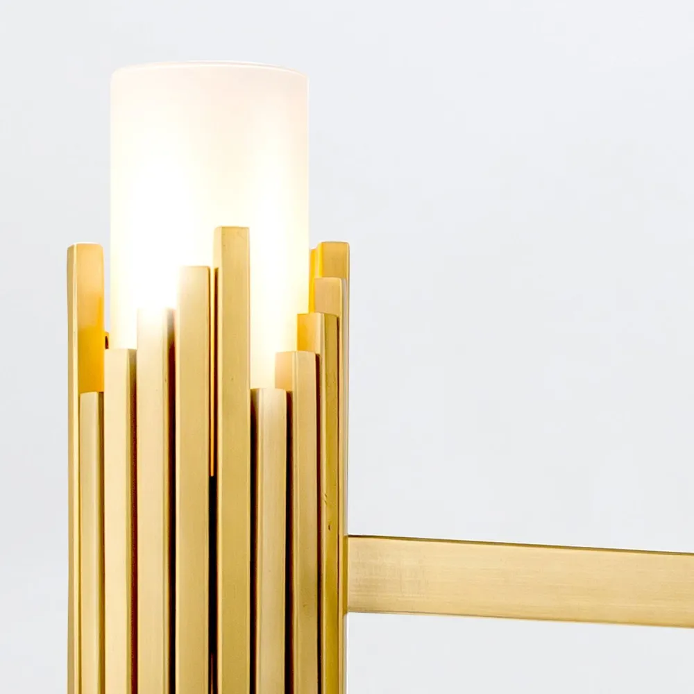 Elstead Kronleuchter Metall Glas B: 66 cm H: max. 141,4 cm 6x E14* Hängelampen|Wohnzimmerlampen