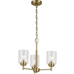 Elstead Kronleuchter Metall Glas 45,8 cm breit H: max. 140,3 cm* Hängelampen|Wohnzimmerlampen