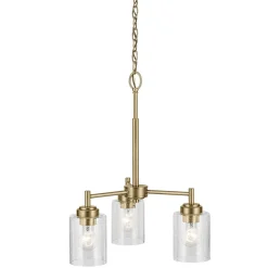 Elstead Kronleuchter Metall Glas 45,8 cm breit H: max. 140,3 cm* Hängelampen|Wohnzimmerlampen