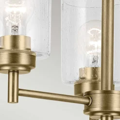 Elstead Kronleuchter Metall Glas 45,8 cm breit H: max. 140,3 cm* Hängelampen|Wohnzimmerlampen