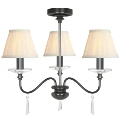 Hot Elstead Kronleuchter Metall Glas Klassisch in Bronze antik