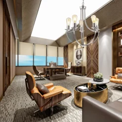 Lamkur Kronleuchter Metall in Silber 5-flammig E27 Ø 45 cm Rustikal* Bürolampen|Rustikale Lampen