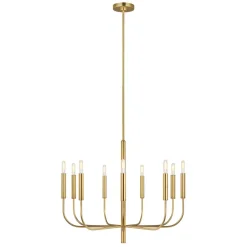 Outlet Elstead Kronleuchter Metall Jugendstil in Messing Ø76cm 9-armig