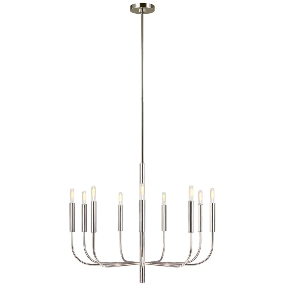 Sale Elstead Kronleuchter Metall Jugendstil in Nickel Ø76cm 9-armig