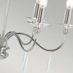 Elstead Kronleuchter Metall Kristall 6-armig CANDELA 6* Kristalllampen|Kronleuchter