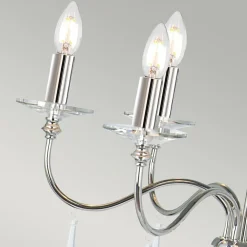 Elstead Kronleuchter Metall Kristall 6-armig CANDELA 6* Kristalllampen|Kronleuchter