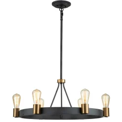 Online Elstead Kronleuchter Metall rund Ø 72,3 cm H: max. 119,8 cm E27