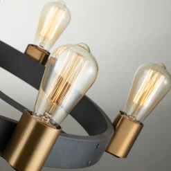 Online Elstead Kronleuchter Metall rund Ø 72,3 cm H: max. 119,8 cm E27