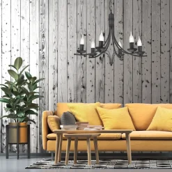 Lamkur Kronleuchter Metall Rustikal 6-armig E14 Schwarz* Hängelampen|Kronleuchter