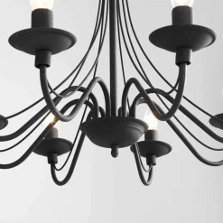 Best ALDEX Kronleuchter Metall Schwarz Rustikal E14 Esszimmer