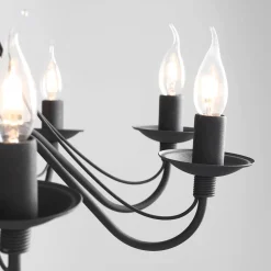 Best ALDEX Kronleuchter Metall Schwarz Rustikal E14 Esszimmer