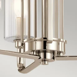 Elstead Kronleuchter mit Schirm Ø 45, 9cm Jugendstil Metall Glas* Hängelampen|Esszimmer Lampen