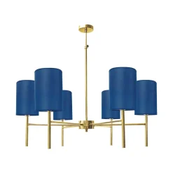 Sale Giovanni Battista Kronleuchter mit Schirm Ø 88 cm Messing Stoff SOFIS