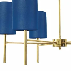 Sale Giovanni Battista Kronleuchter mit Schirm Ø 88 cm Messing Stoff SOFIS