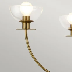 Discount Elstead Kronleuchter mit Schirm B: 67,3 cm 4-flammig E14 Metall Glas