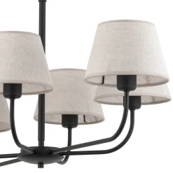 TK Lighting Kronleuchter mit Schirm groß 6-armig E27 100 cm lang* Deckenleuchten|Schlafzimmer Lampen