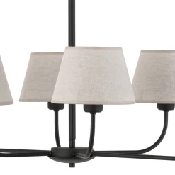 TK Lighting Kronleuchter mit Schirm groß 6-armig E27 100 cm lang* Deckenleuchten|Schlafzimmer Lampen