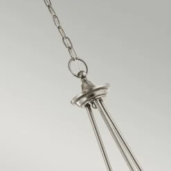 Outlet Elstead Kronleuchter mit Schirm Glas Metall Ø66cm Jugendstil