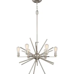 Elstead Kronleuchter NELI in Silber Ø65cm kürzbar Lampe* Moderne Lampen|Designerlampen