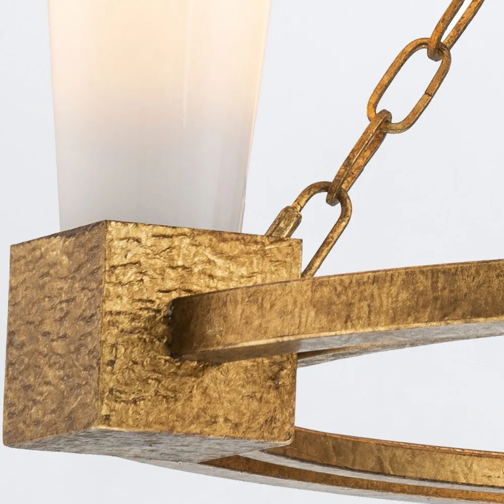 Elstead Kronleuchter Ring Metall Glas B: 66 cm H: max. 188 cm 3x E27* Hängelampen|Wohnzimmerlampen