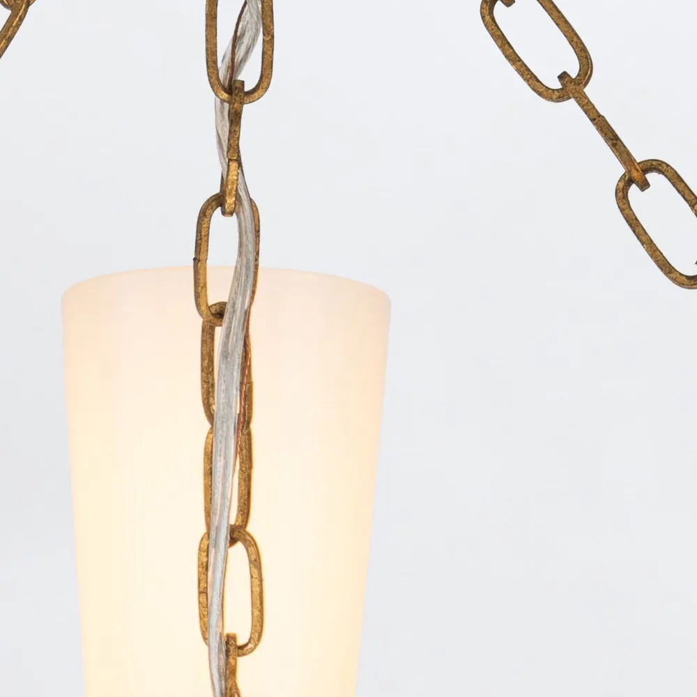 Elstead Kronleuchter Ring Metall Glas B: 66 cm H: max. 188 cm 3x E27* Hängelampen|Wohnzimmerlampen