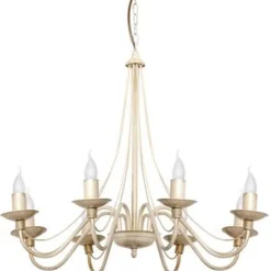 ALDEX Kronleuchter ROSABELLA Creme Rustikal Wohnzimmer* Hängelampen|Esszimmer Lampen