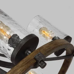 Online Elstead Kronleuchter Rustikal Glas Metall E27 D: 77,2 cm rund