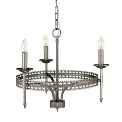 Elstead Kronleuchter rustikal in Eisen antik Ø56cm rund* Hängelampen|Rustikale Lampen