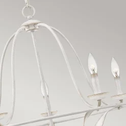 Discount Elstead Kronleuchter Rustikal Shabby Weiß Ø 63,6 cm 5x E14