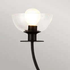 Elstead Kronleuchter Schwarz Metall Glas 67,3 cm breit 4x E14* Hängelampen|Esszimmer Lampen