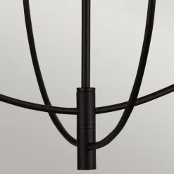 Elstead Kronleuchter Schwarz Metall Glas 67,3 cm breit 4x E14* Hängelampen|Esszimmer Lampen