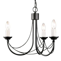 Elstead Kronleuchter Schwarz Metall rustikales Design* Rustikale Lampen|Designerlampen