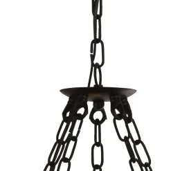 Searchlight Kronleuchter Schwarz Rustikal Schmiedeeisen Ø 54 cm 5x E14* Wohnzimmerlampen|Rustikale Lampen
