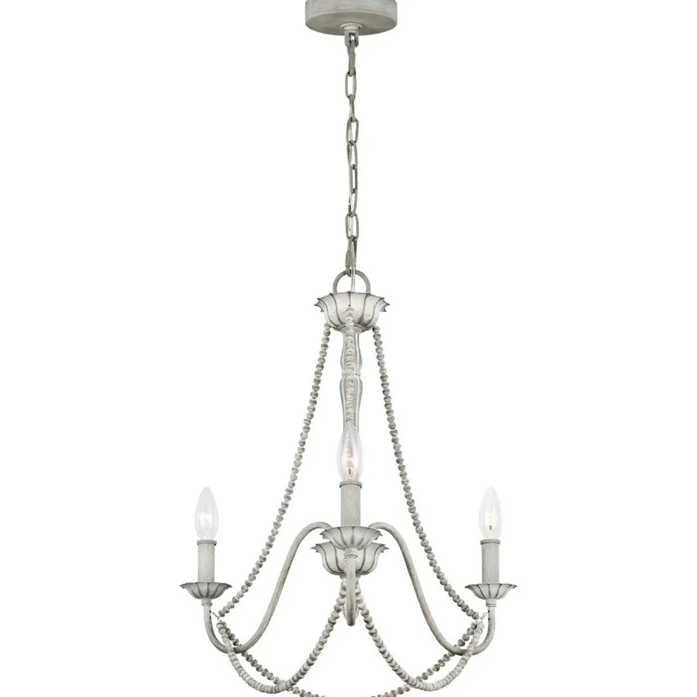 New Elstead Kronleuchter Shabby Chic Ø 48,3 cm H: max. 216 cm Grau antik