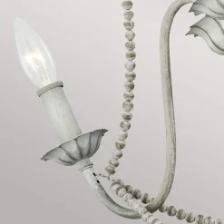 New Elstead Kronleuchter Shabby Chic Ø 48,3 cm H: max. 216 cm Grau antik