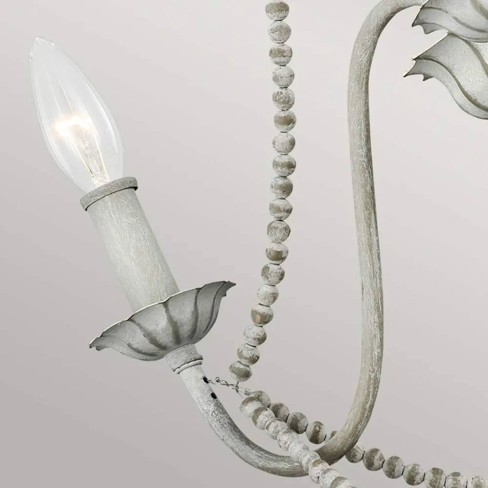 New Elstead Kronleuchter Shabby Chic Ø 48,3 cm H: max. 216 cm Grau antik