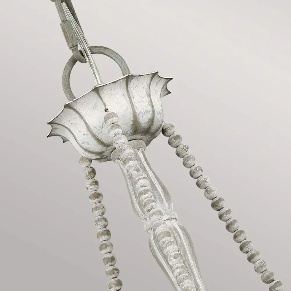 New Elstead Kronleuchter Shabby Chic Ø 48,3 cm H: max. 216 cm Grau antik