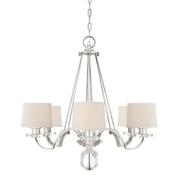 Elstead Kronleuchter VALI in Silber Ø79cm kürzbar Lampe* Moderne Lampen|Designerlampen